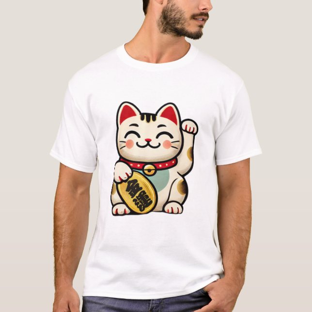 Camiseta Lucky Maneki-neko: A Charm for Wealth and Fortune (Frente)