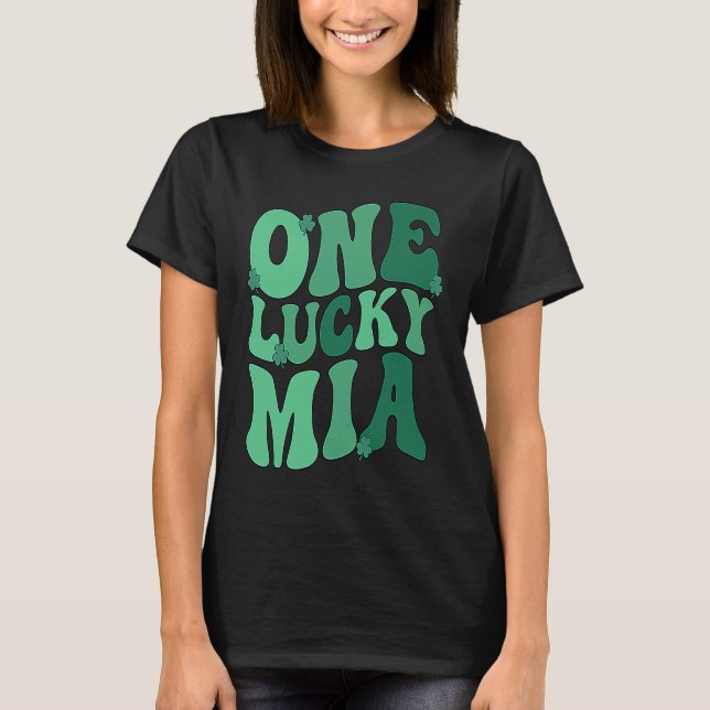 Camiseta Lucky Mia Grandmother St Patrick's Day Mia Grandma (Frente)