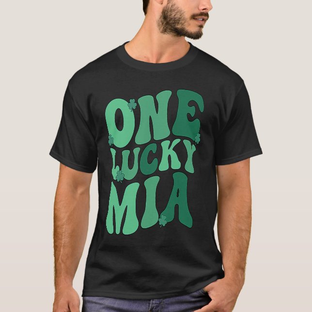 Camiseta Lucky Mia Grandmother St Patrick's Day Mia Grandma (Frente)