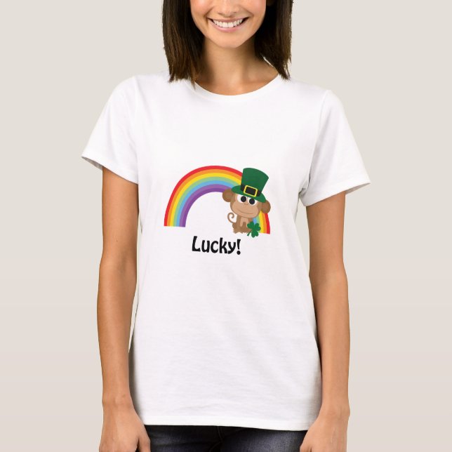 Camiseta Lucky Monkey Leprechaun (Frente)