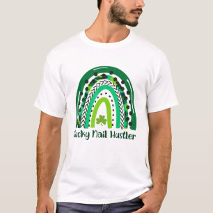 Camiseta Lucky Nail Hustler Rainbow Nail Tech Na