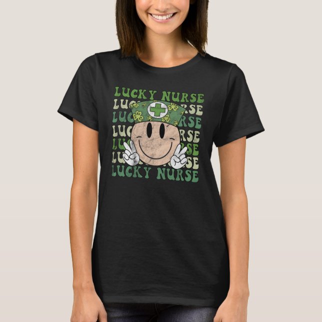 Camiseta Lucky Nurse Retro Irish Nursing Li (Frente)