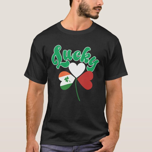 Camiseta Lucky Polish Irish shamrock Saint Patricks Day  1 (Frente)