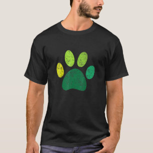 Camiseta Lucky Pug Paw Dog Amadurece Irlandês Rua Mamãe D