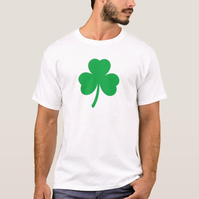 Camiseta Lucky Quatro Folha Clover Unisex Homem-Teã (Frente)