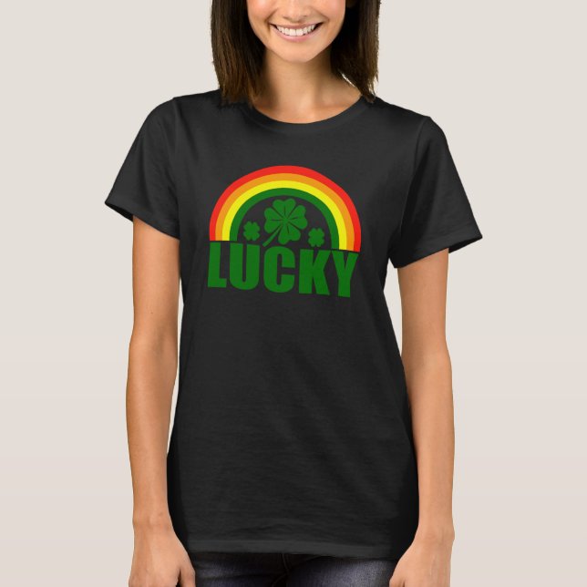 Camiseta Lucky Rainbow Cool St Patrick's Day Irish Celebrat (Frente)
