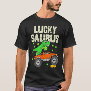 Camiseta Lucky Saurus Trex Paddys Day Monster Truck Shamroc