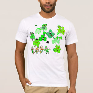 Camiseta Lucky Shamrock and Dancing Leprechauns Tee