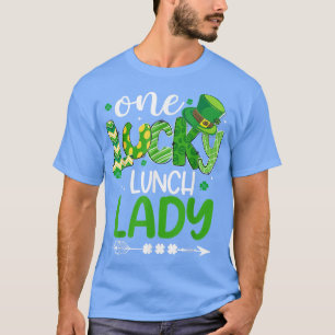 Camiseta Lucky Shamrock One Lucky Lunch Lady Rua D de Patri