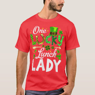 Camiseta Lucky Shamrock One Lucky Lunch Lady Rua D de Patri