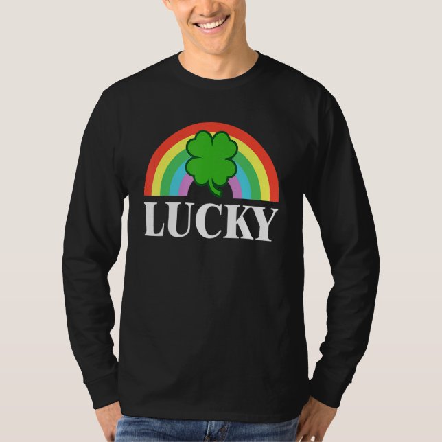 Camiseta Lucky Shamrock St Patrick's Day Saint Paddy's Rain (Frente)