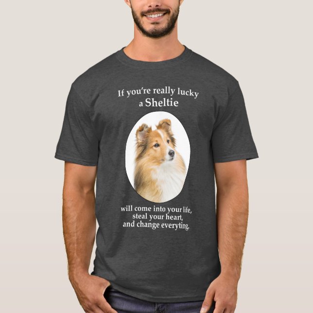 Camiseta Lucky Sheltie T-Shirt (Frente)