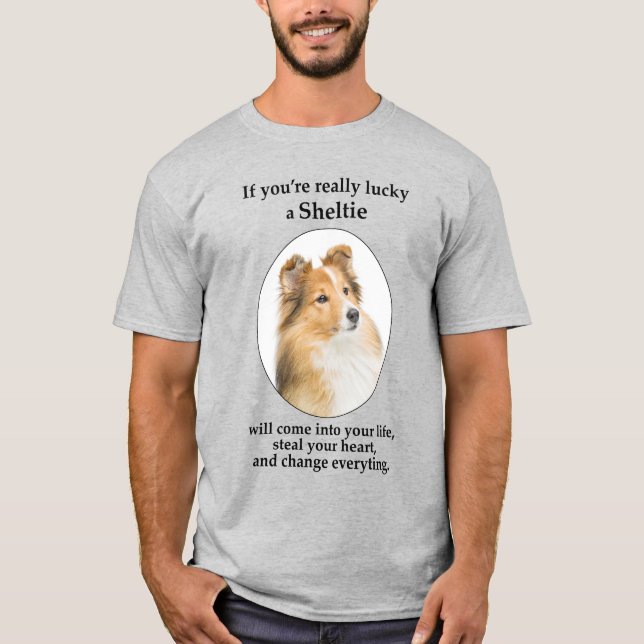 Camiseta Lucky Sheltie T-Shirt (Frente)