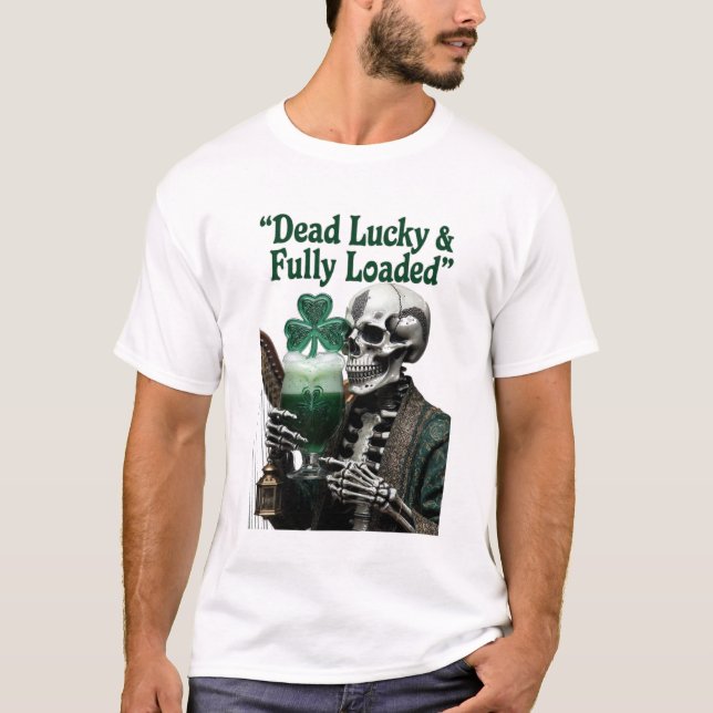 Camiseta Lucky Skeleton Stout T-Shirt | Dead Lucky  (Frente)