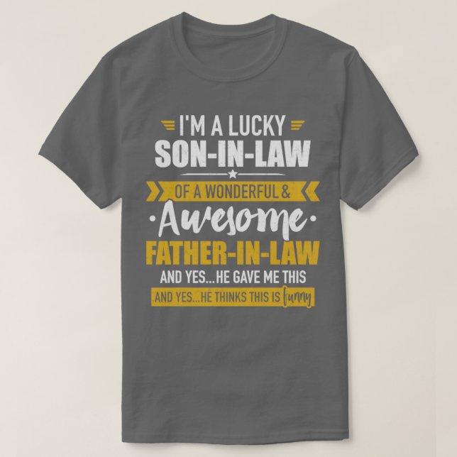 Camiseta Lucky Soninlaw de uma sogra incrível (Frente do Design)