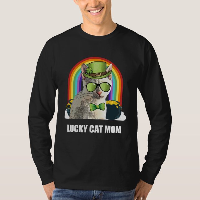 Camiseta Lucky Tonkinese Cat Mom St Patricks Day (Frente)