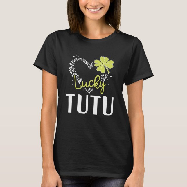 Camiseta Lucky Tutu St Patricks Day womens (Frente)