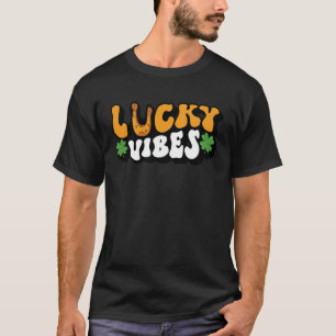 Camiseta Lucky Vibes Lucky Shamrocks Rua Dia de Patrick