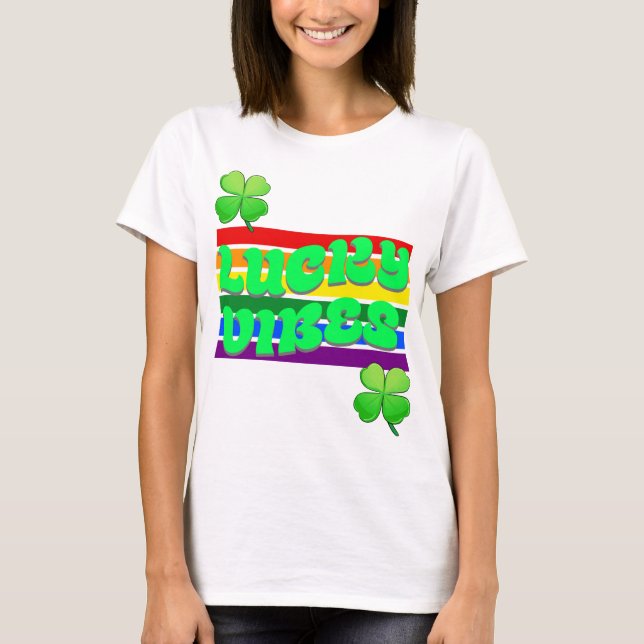 Camiseta Lucky Vibes Rua. Dia de Patrick (Frente)