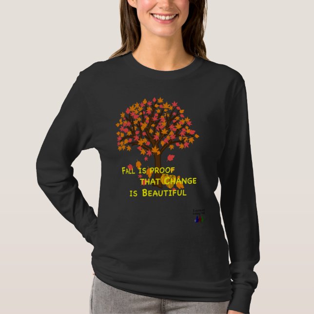 Camiseta Lucmarty Fall is Proof Maple Leaves Pumpkin Autumn (Frente)