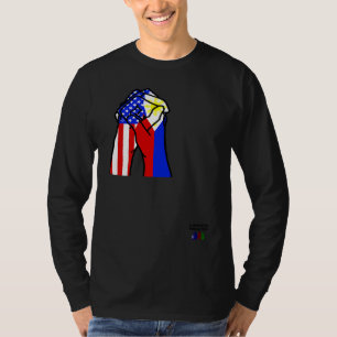 Camiseta Lucmarty Segure as Mãos Filipino Americano EUA Phi