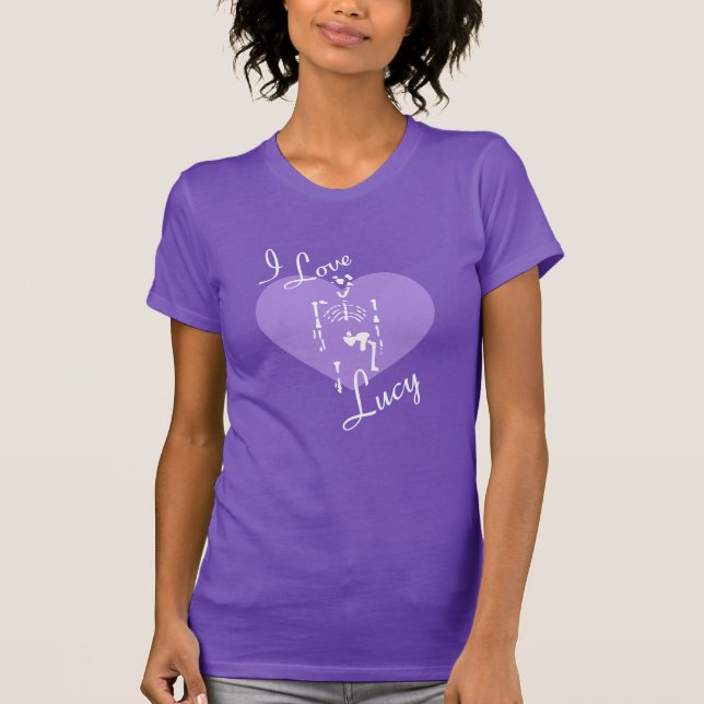 Camiseta Lucy (Australopithecus) - I Love Lucy Anthropology (Frente)