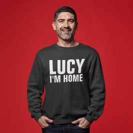 Camiseta LUCY, ESTOU EM CASA, T-shirts engraçadas masculina