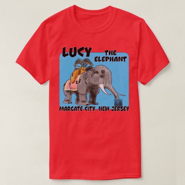 Camiseta Lucy The Elephant Jersey Shore (Frente do Design)
