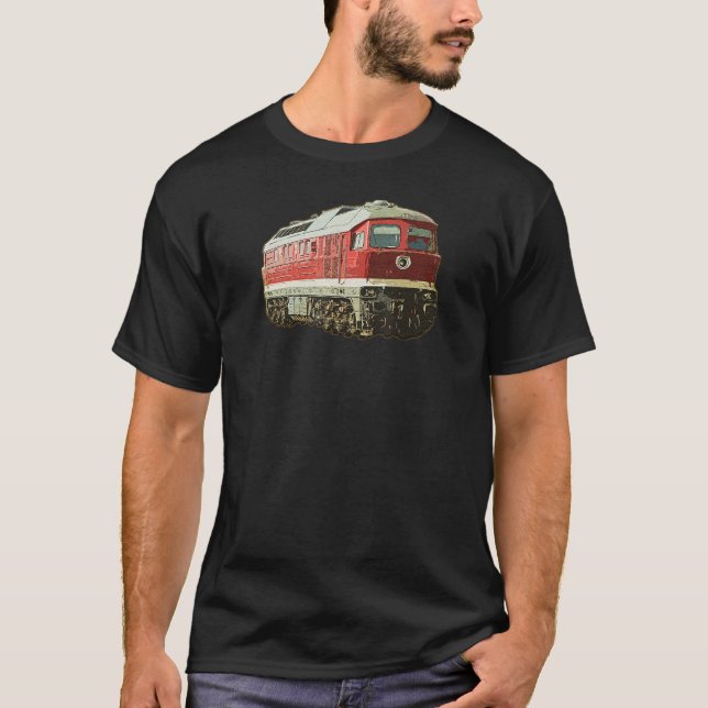 Camiseta Ludmilla Diesel Locomotive East German Br 130 Retr (Frente)