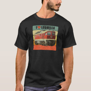 Camiseta Ludmilla Diesel Locomotive East German Br 130 Retr