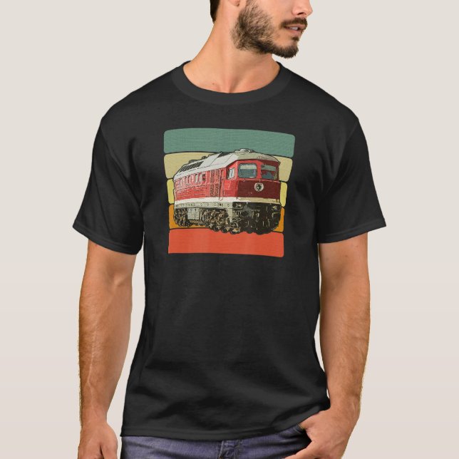 Camiseta Ludmilla Diesel Locomotive East German Br 130 Retr (Frente)