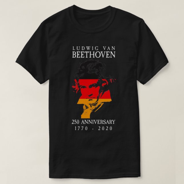 Camiseta Ludwig Van Beethoven 250 17702020 Music Lover Gift (Frente do Design)