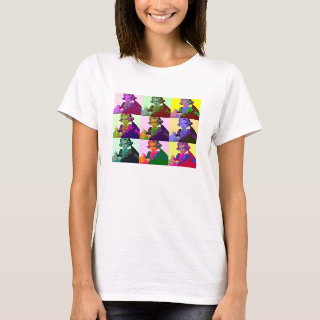 Camiseta Ludwig Van Beethoven Pop Art (Frente)