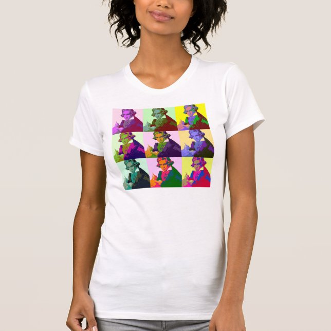 Camiseta Ludwig Van Beethoven Pop Art (Frente)