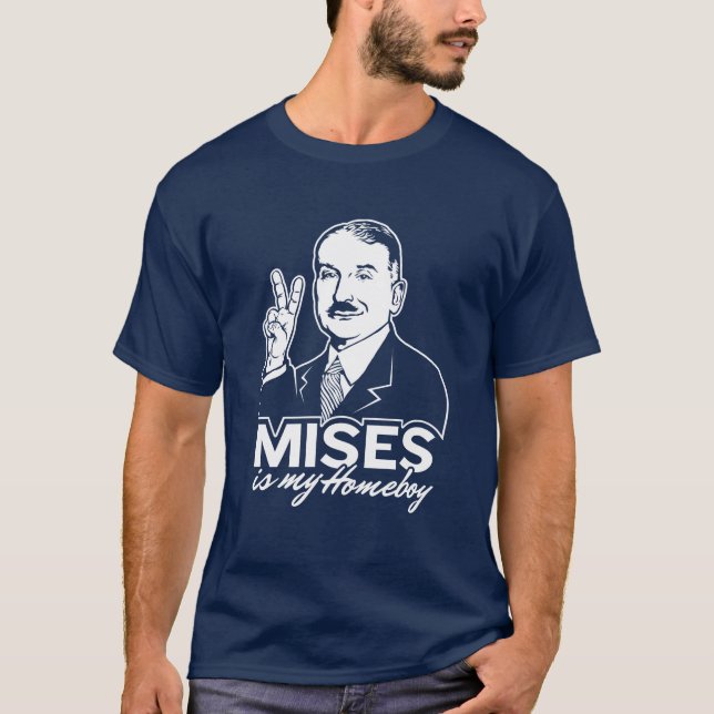 Camiseta Ludwig von Mises é meu t-shirt do ficar em casa (Frente)