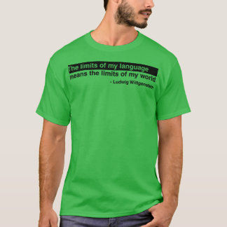 Camiseta Ludwig Wittgenstein Citação 2