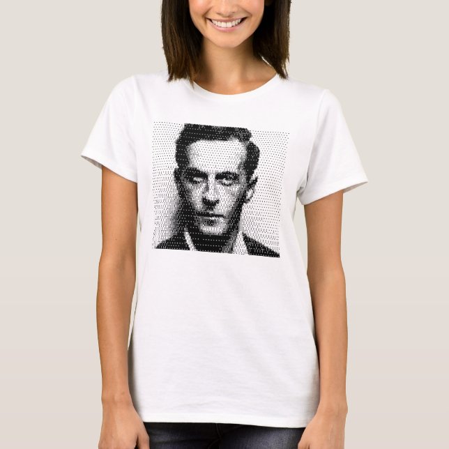 Camiseta Ludwik Wittgenstein raster portrait (Frente)