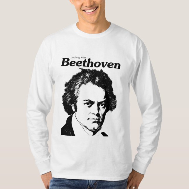 Camiseta Ludwing van Beethoven monochromatic (Frente)