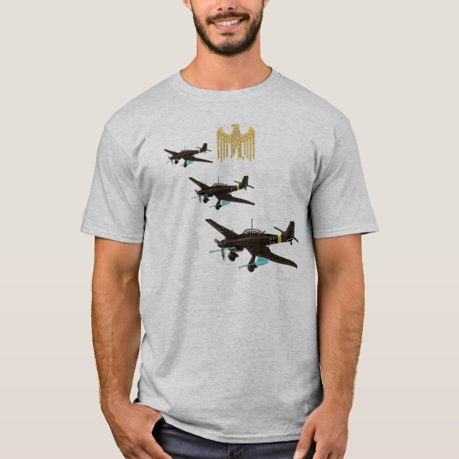Camiseta Luftwaffe insignia sobre Stuka (Frente)
