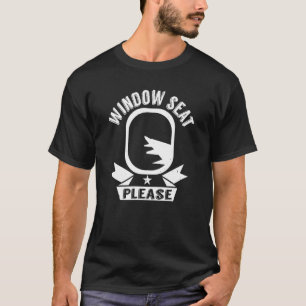Camiseta Lugar Da Janela Por Favor Avião Viajando