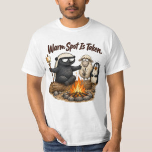 Camiseta Lugar Quente Ocupado Design de Acampamento de Texu