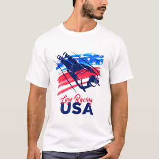 Camiseta Luge Racing USA Support Team T USA Flag Sleddi