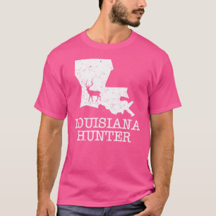 Camiseta Luisiana Hunter State Silhouette Deer Hunting