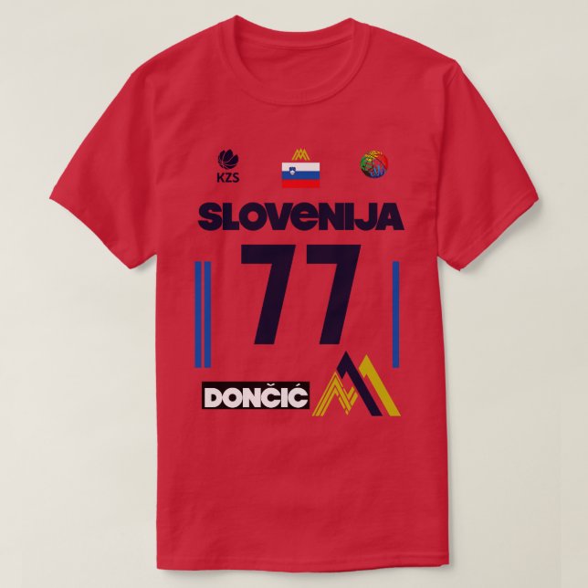 Camiseta Luka Doncic Slovenija Fan Design 2 (Frente do Design)