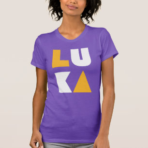 Camiseta Luka Los Angeles Dourada e Púrpura LA Luka Mulhere