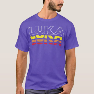 Camiseta Luka Primeiro Nome Divertido Vintage Pôr do Sol Lu