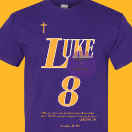 Camiseta Luke 8:21 Escritura de Bíblia - Cristão - (1of2)