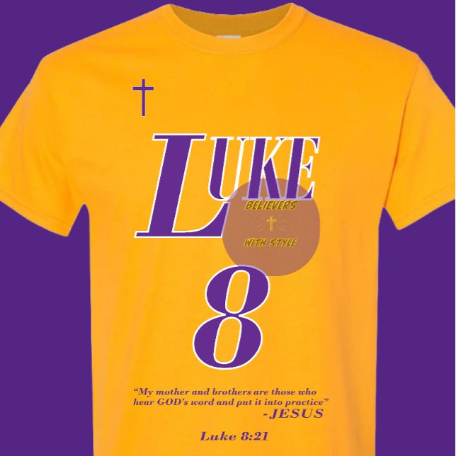 Camiseta Luke 8:21 Escritura de Bíblia - Cristão - (2of2) (Criador carregado)