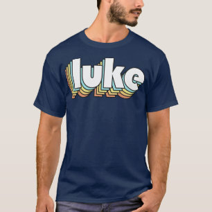 Camiseta Luke Retro Rainbow Tipografia Estilo Desvanecido