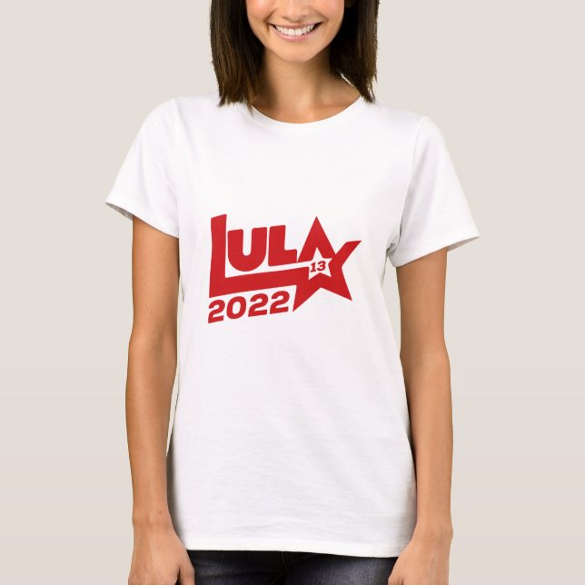 Camiseta Lula 2022 13 PT Presidente Brasil (Frente)